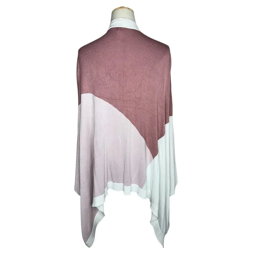 Lululemon Hatha Wrap Quicksand Misty Pink White Grey Shawl Cardigan One Size